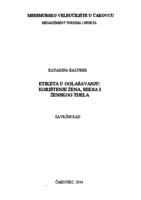 Etiketa u oglašavanju-korištenje seksa, žena i ženskog tijela