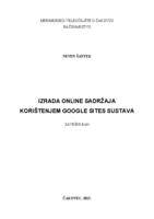 Izrada online sadržaja korištenjem Google Sites sustava