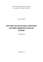New York's art and cultural attractions and their contribution to the city economy