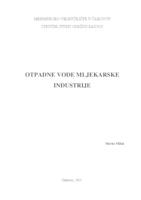 Otpadne vode iz mljekarske industrije