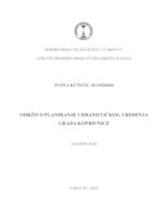 prikaz prve stranice dokumenta Održivo planiranje urbanističkog uređenja grada Koprivnice