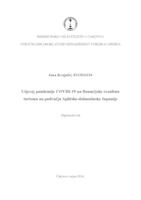 prikaz prve stranice dokumenta Utjecaj pandemije COVID-19 na financijske rezultate turizma na području Splitsko-dalmatinske županije